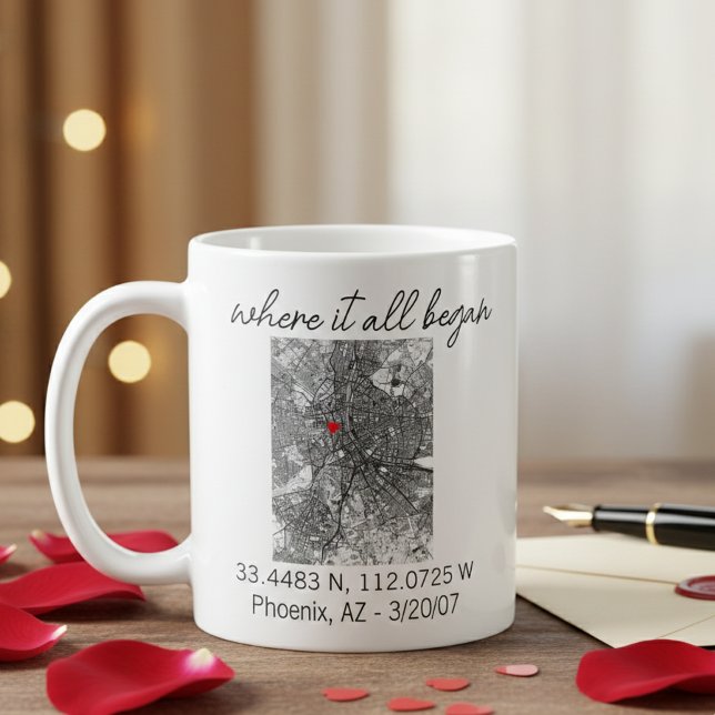 Where It All began Valentine's Day Engagement gift Coffee Mug (Creator Uploaded)