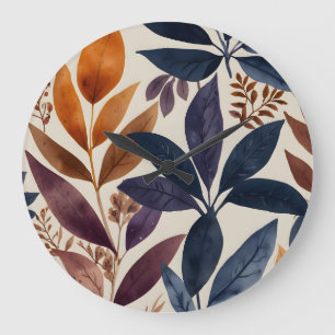 Where Leaves Tell Stories Large Clock