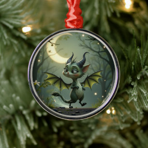 Where moonbeams dance, little mischief awakens. metal tree decoration