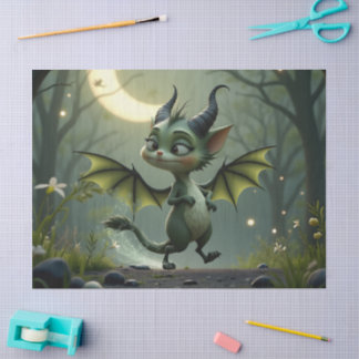 Where moonbeams dance, little mischief awakens. tissue paper