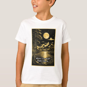 Where Moonlight Meets Silence Serene Nightscape T-Shirt
