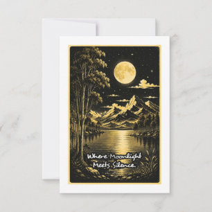 Where Moonlight Meets Silence Serene Nightscape Thank You Card
