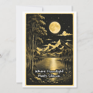 Where Moonlight Meets Silence Serene Nightscape Thank You Card