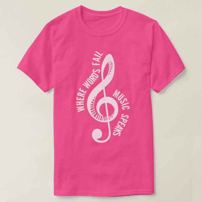 Where Music Speaks Song Writer  T-Shirt (Design Front)
