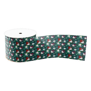 Where My Gnomies At?Holiday Gnome Green Christmas Grosgrain Ribbon
