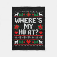 Where My Ho's At Ho Matching Couple Christmas Ugly