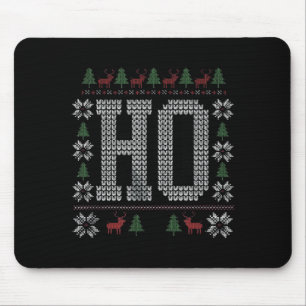 Where My Ho's At Ho Matching Couple Christmas Ugly Mouse Pad