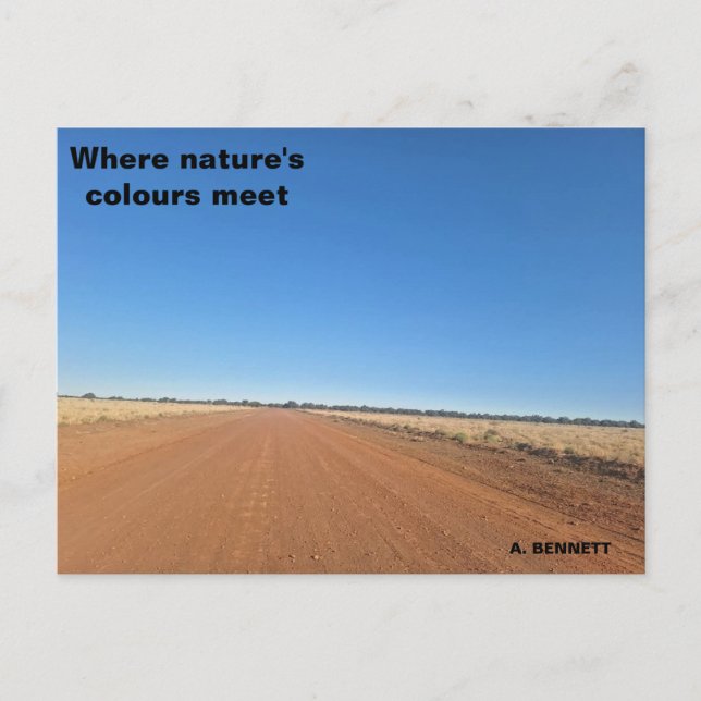 Where nature's color meet postcard (Front)