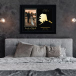 Where Our Journey Began Alaska Wedding Photo Foil Prints<br><div class="desc">"Where Our Journey Began" wedding couple's state map and photo keepsake design with moveable heart to the location of your wedding or other memorable occasion. To move the heart location, simple click "Personalise" and then "Customise" and drag the heart to the location of your choice. Other states available in our...</div>