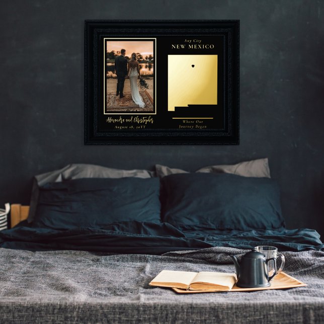 Where Our Journey Began New Mexico Wedding Photo Foil Prints (Creator Uploaded)