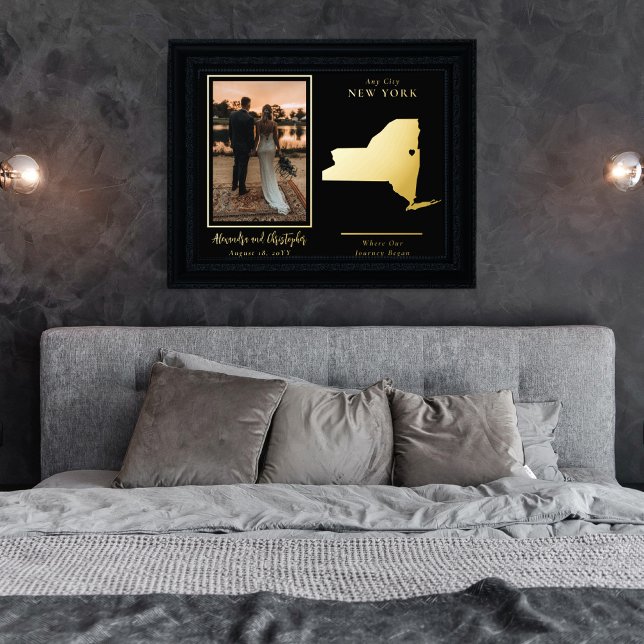 Where Our Journey Began New York Wed Photo Foil Prints (Creator Uploaded)