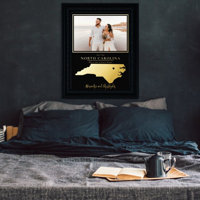 Where Our Journey Began North Carolina Wed Photo Foil Prints (Creator Uploaded)