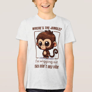 Where’s The Jungle? I’m Wigging Out Fluffy Tri-Blend Shirt