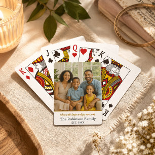 Where smiles begins: Photo Family Playing Cards