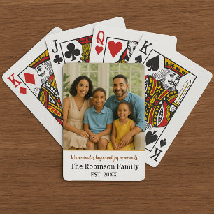 Where smiles begins: Photo Family  Playing Cards