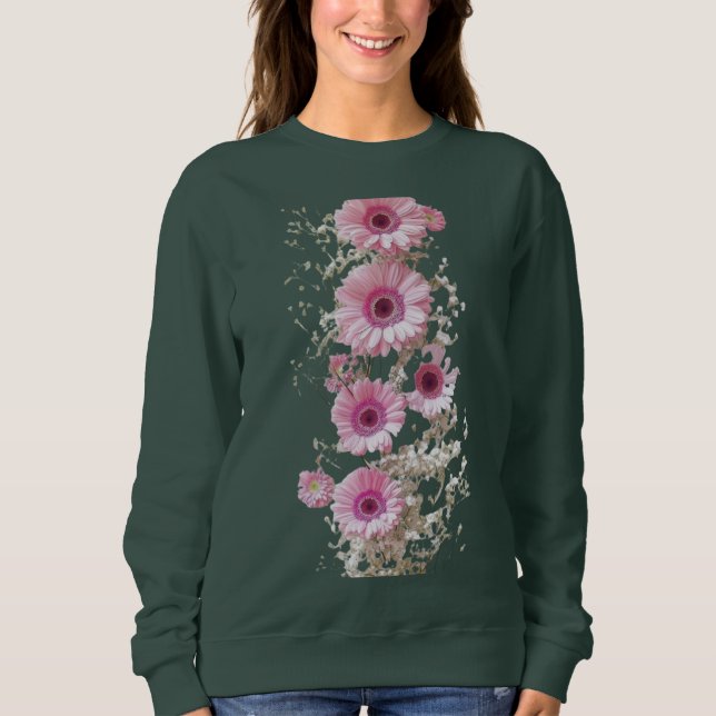 Where Softness Lives A Gentle Bloom Pink Serenade  Sweatshirt (Front)