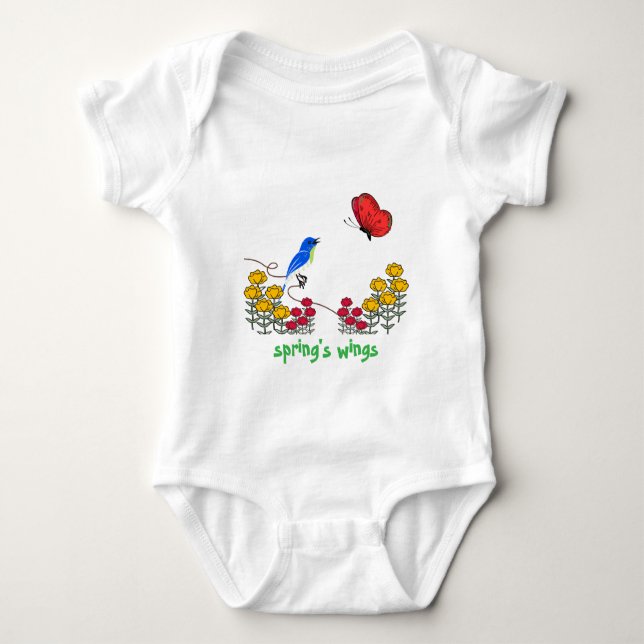 Where Spring Meets Me Baby Bodysuit (Front)