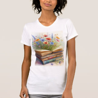 Where Stories Bloom – Watercolor Wildflowers Grow T-Shirt