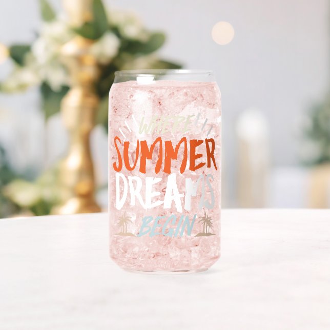 Where Summer Dreams Begin' Celestial Beach Night Can Glass (Insitu (Wedding))