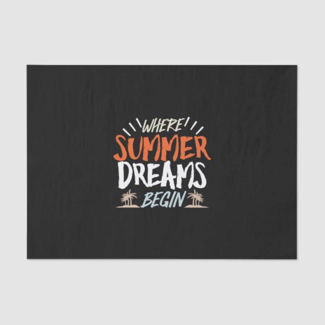Where Summer Dreams Begin' Celestial Beach Night Tissue Paper (Front)