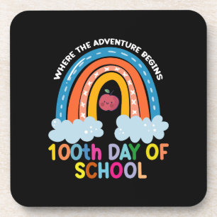 Where The Adventure Begins 100th Days Smarter  Coaster
