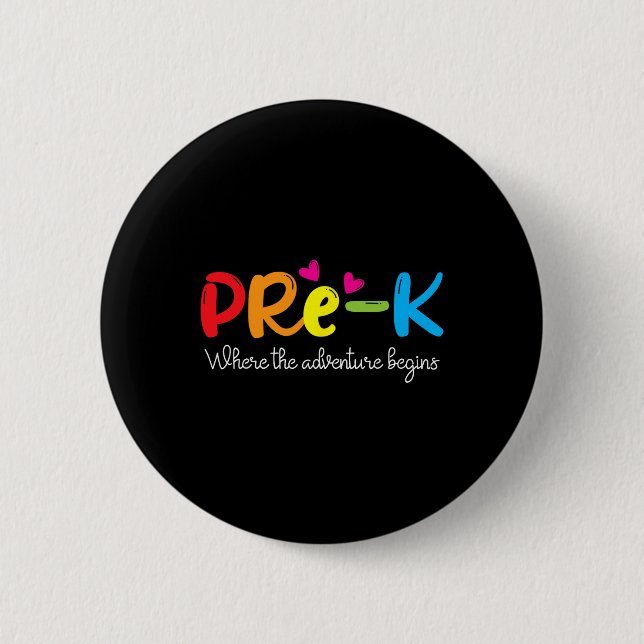 Where The Adventure Begins  6 Cm Round Badge (Front)