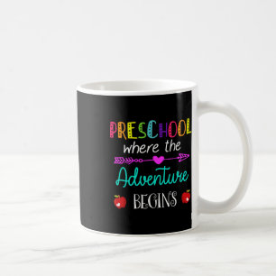 Where The Adventure Begins Kinder Teacher Coffee Mug