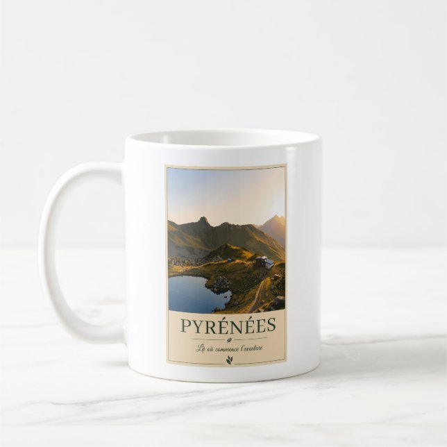Where the Mountains Welcome the Dawn – Pyrénées Coffee Mug (Left)