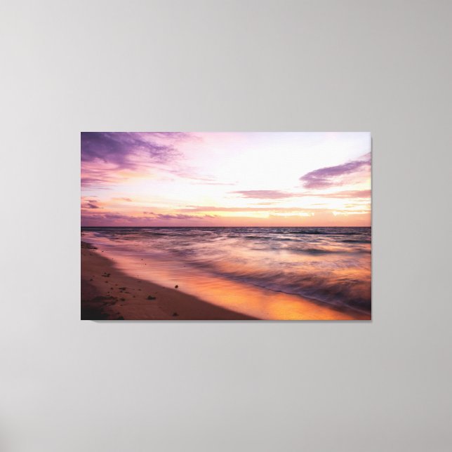 Where the Ocean and Sunrise Meet Canvas Print (Front)