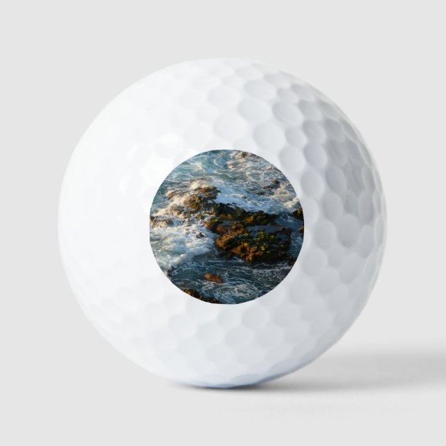 Where the Ocean Meets the Rocks Golf Balls (Front)