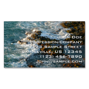 Where the Ocean Meets the Rocks Magnetic Business Card