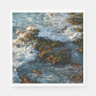 Where the Ocean Meets the Rocks Napkin