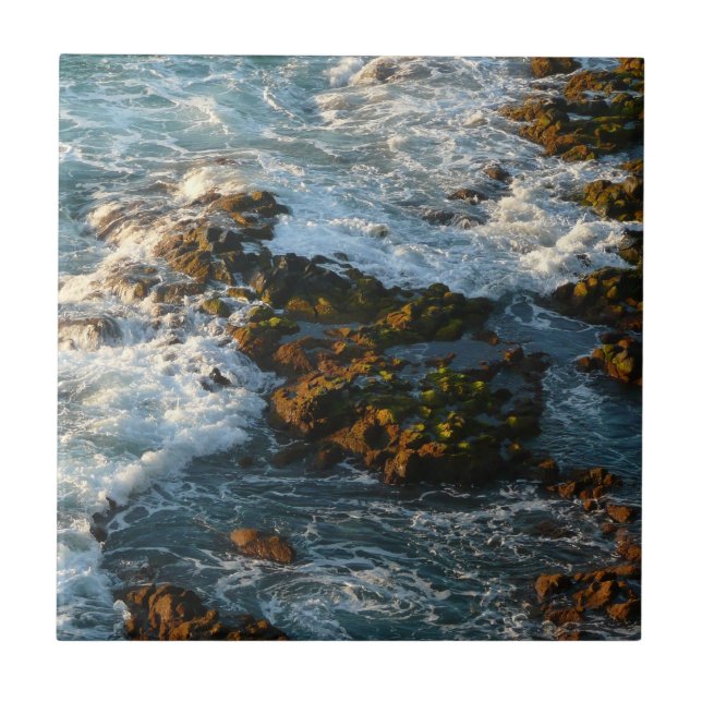 Where the Ocean Meets the Rocks Tile (Front)