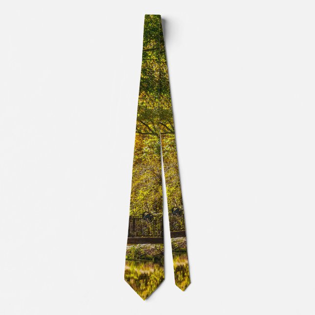 Where The Reflections Begin Painterly Neck Tie (Front)