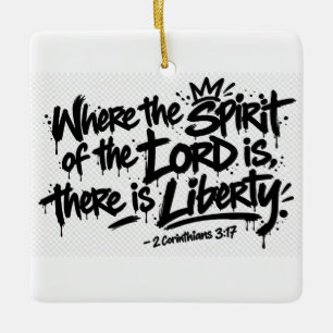 Where the spirit is ceramic ornament