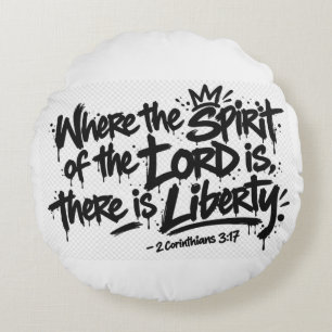 Where the spirit is round cushion