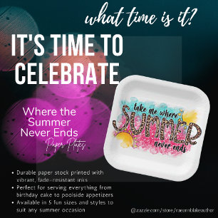 Where the Summer Never Ends Paper Plate