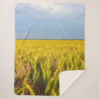 Where the Wheat Dances with the Wind - Wild Nature Sherpa Blanket