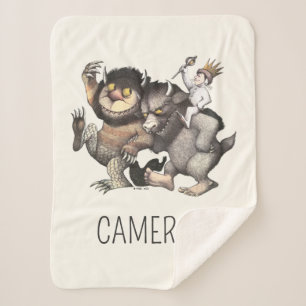 Where the Wild Things Add Your Name Sherpa Blanket