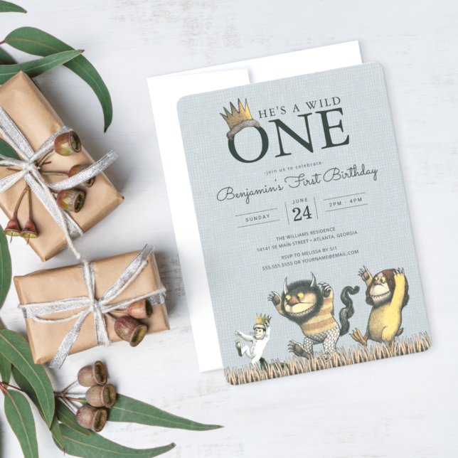 Where the Wild Things Are 1st Birthday Invitation (Creator Uploaded)