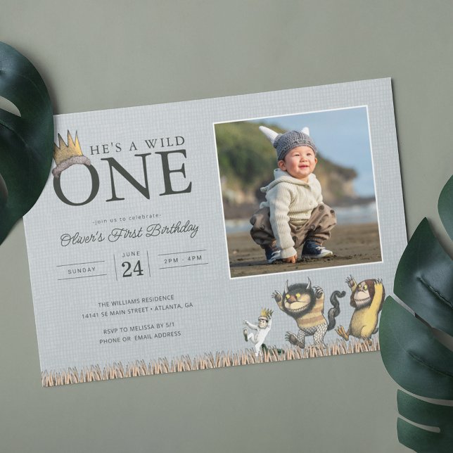 Where the Wild Things Are 1st Birthday - Photo Invitation (Creator Uploaded)
