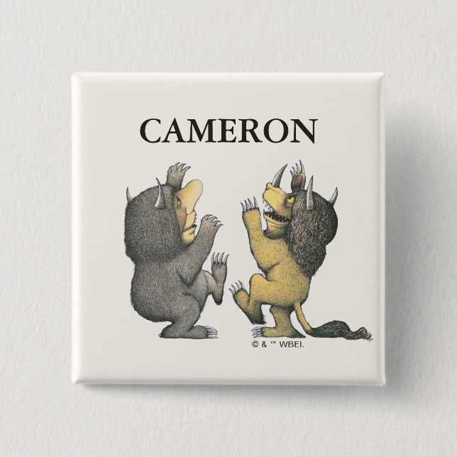 Where the Wild Things Are | Add Your Name 15 Cm Square Badge (Front)