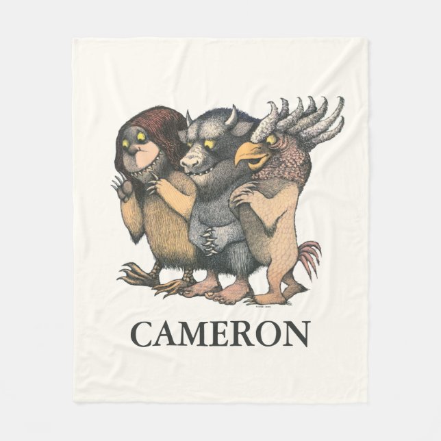 Where the Wild Things Are | Add Your Name Fleece Blanket (Front)