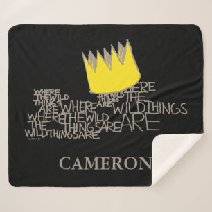 Where the Wild Things Are   Add Your Name Sherpa Blanket