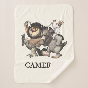 Where the Wild Things Are Add Your Name Sherpa Blanket