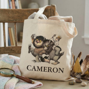 Where the Wild Things Are Add Your Name Tote Bag