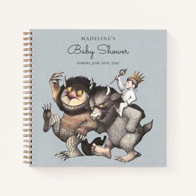 Where the Wild Things Are Baby Shower Guest List Notebook (Front)