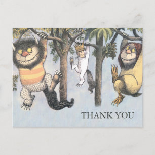 Where the Wild Things Are Baby Shower Thank You Postcard