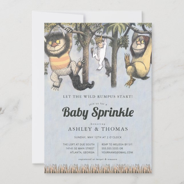 Where the Wild Things Are Baby Sprinkle Invitation (Front)