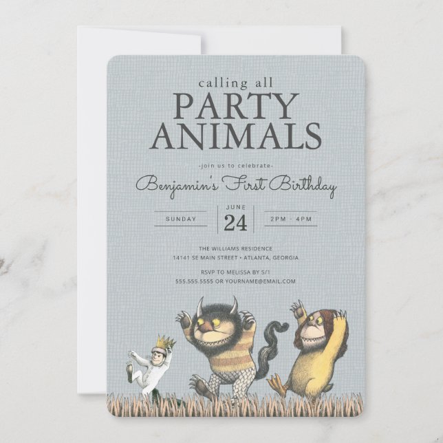 Where the Wild Things Are Birthday Invitation (Front)